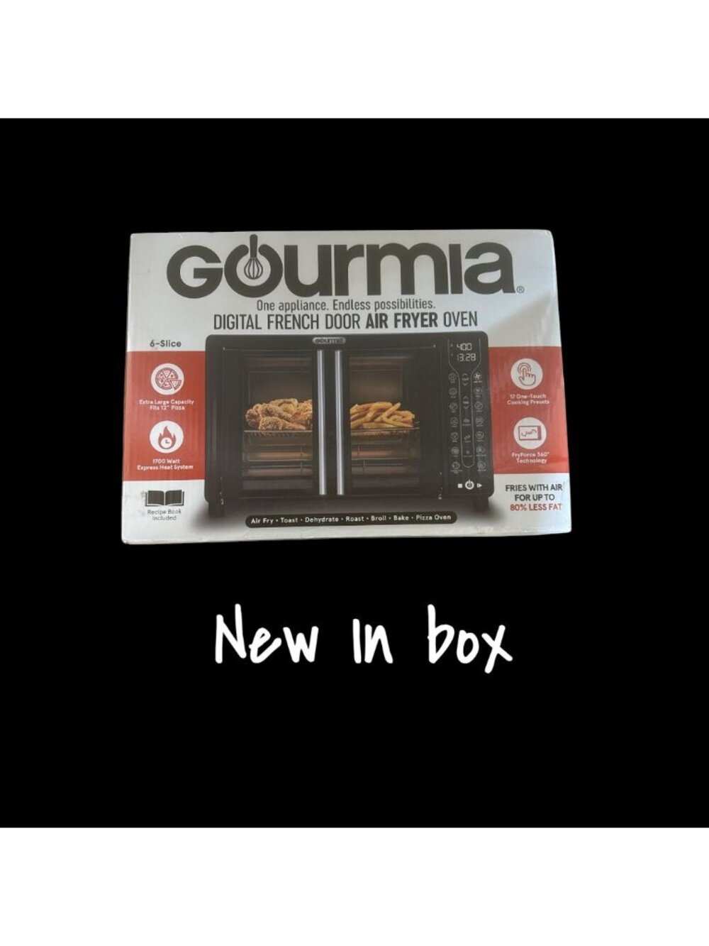 Gourmia Digital French Door Air Fryer Toaster Oven (GTF7460) – Brand New in Box
